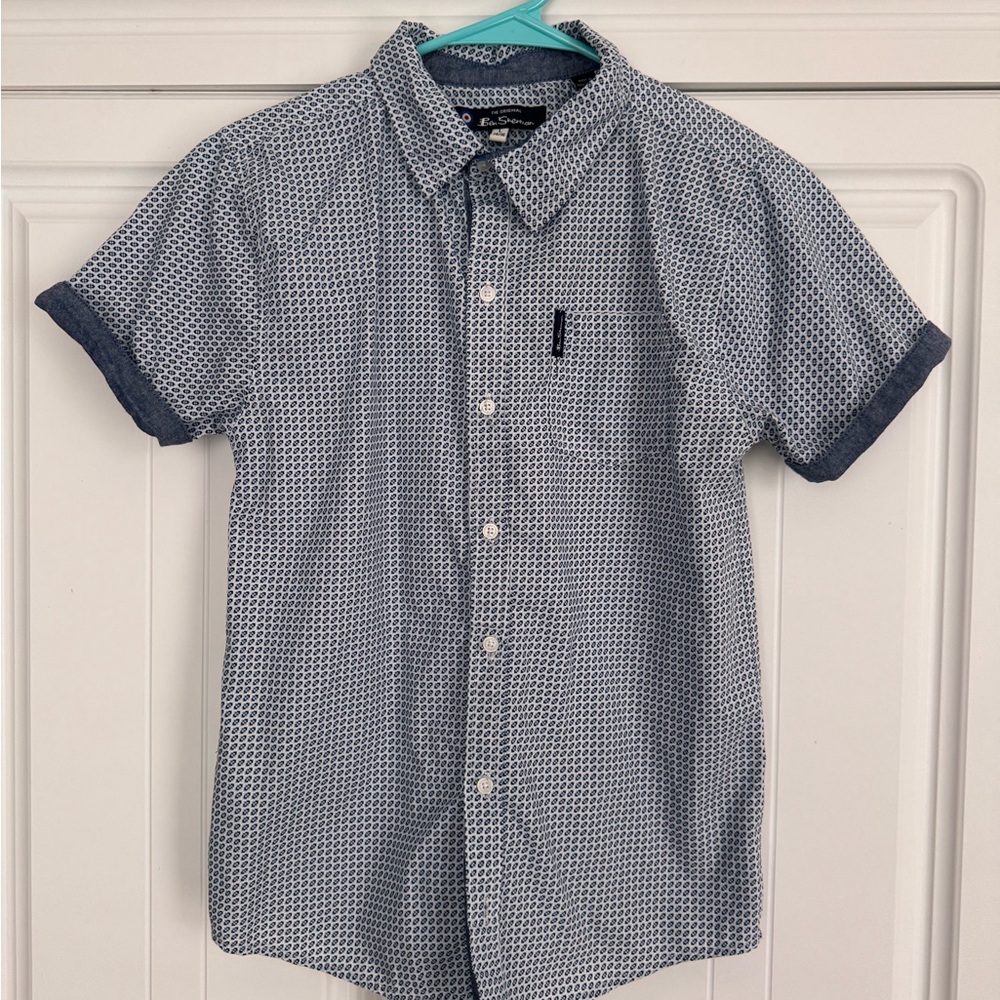 Ben Sherman Navy and White Casual Button Down Shirt